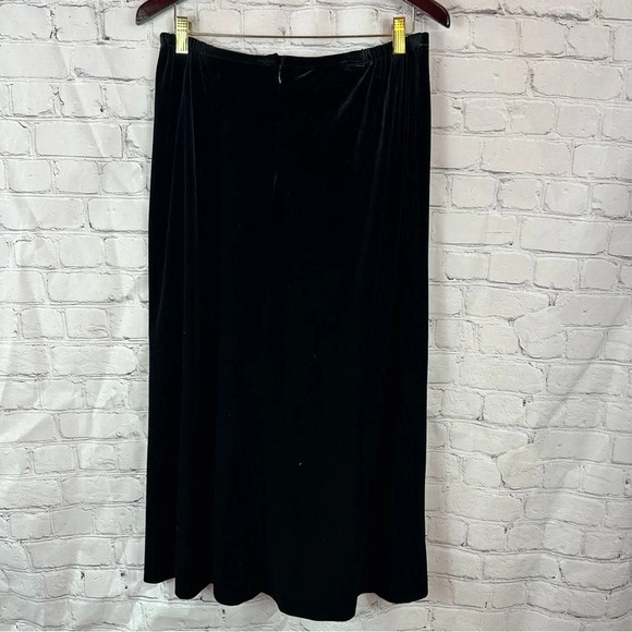 vintage bonnie & norma black velour full skirt sz large - Picture 2 of 8
